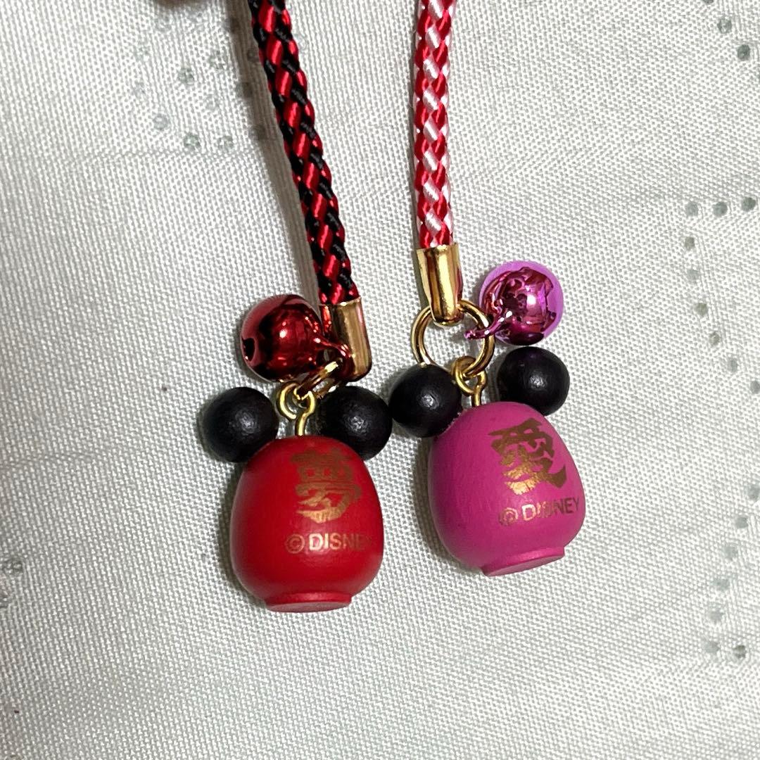 ミッキー&ミニー(根付け)ディズニーリゾート 15点 おまけストラップセット1点