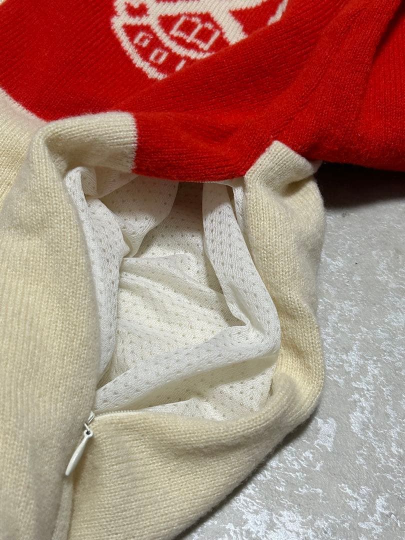 未使用級 パーリーゲイツ　ジップアップセーター ウール混 メンズ サイズ 5