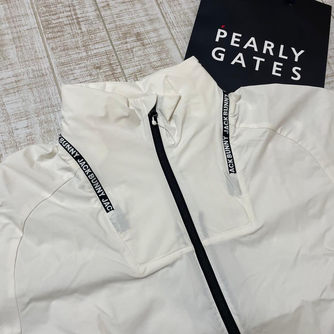 新品 ジャックバニー ナイロンブルゾン 撥水防風 ホワイト Mサイズ（4）