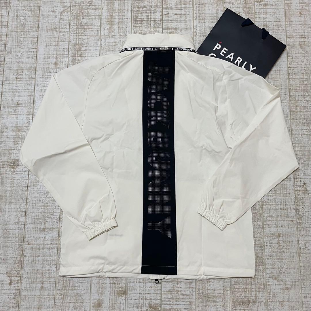 新品 ジャックバニー ナイロンブルゾン 撥水防風 ホワイト Mサイズ（4）