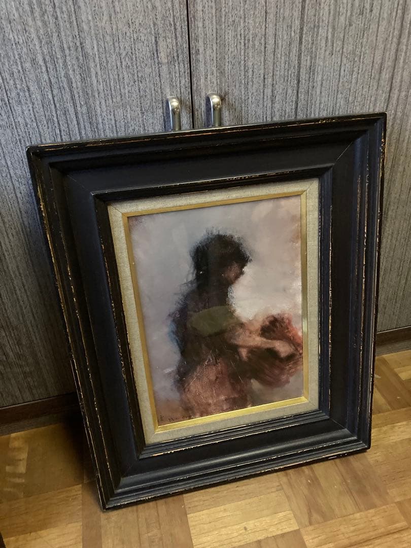 平野 遼 陶器市の女 油彩 絵画 4F 4号 【最終値下げ】