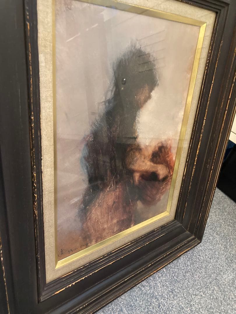 平野 遼 陶器市の女 油彩 絵画 4F 4号 【最終値下げ】