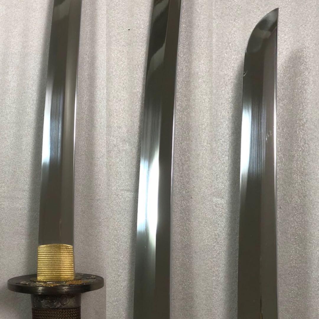 美品 模造刀　打刀　朱鞘　鞘付き長さ約105cm 26A14