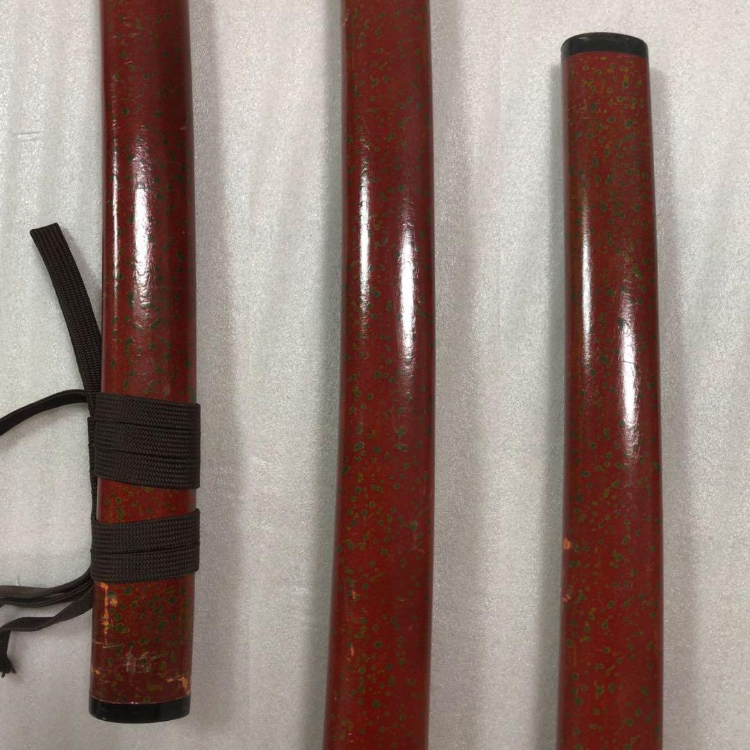 美品 模造刀　打刀　朱鞘　鞘付き長さ約105cm 26A14