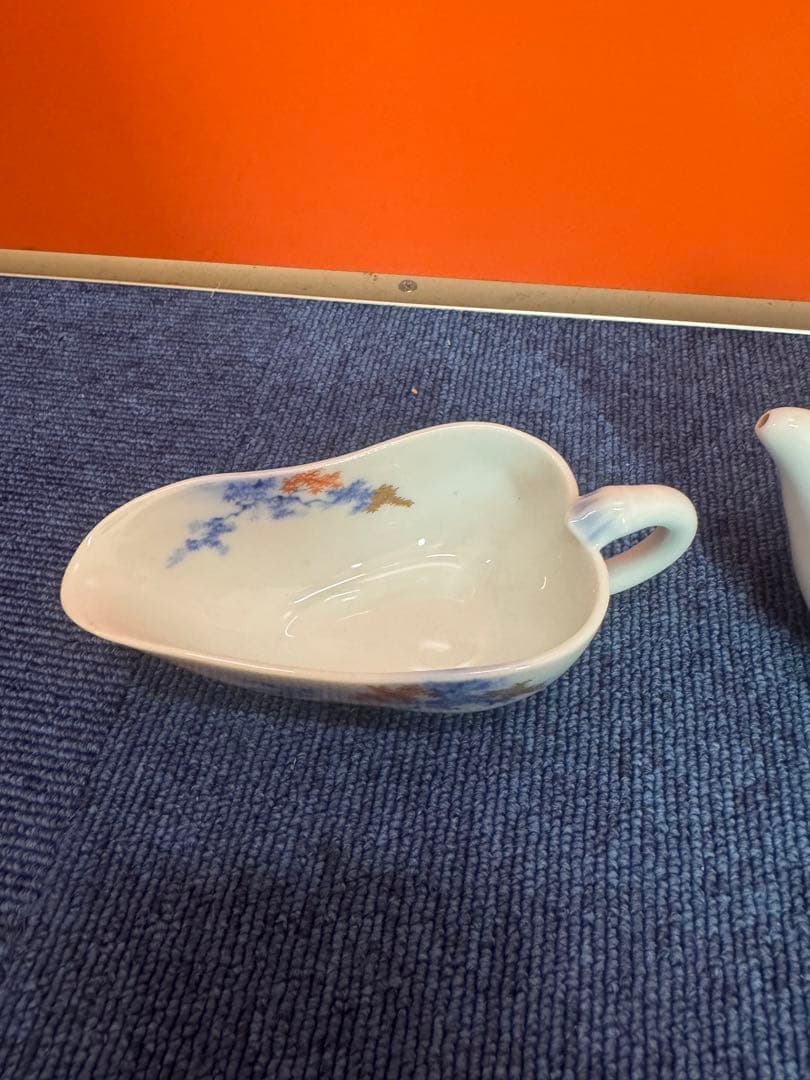 1682 深川製磁　オールド　桜文　急須1客　湯冷し1客　時代物