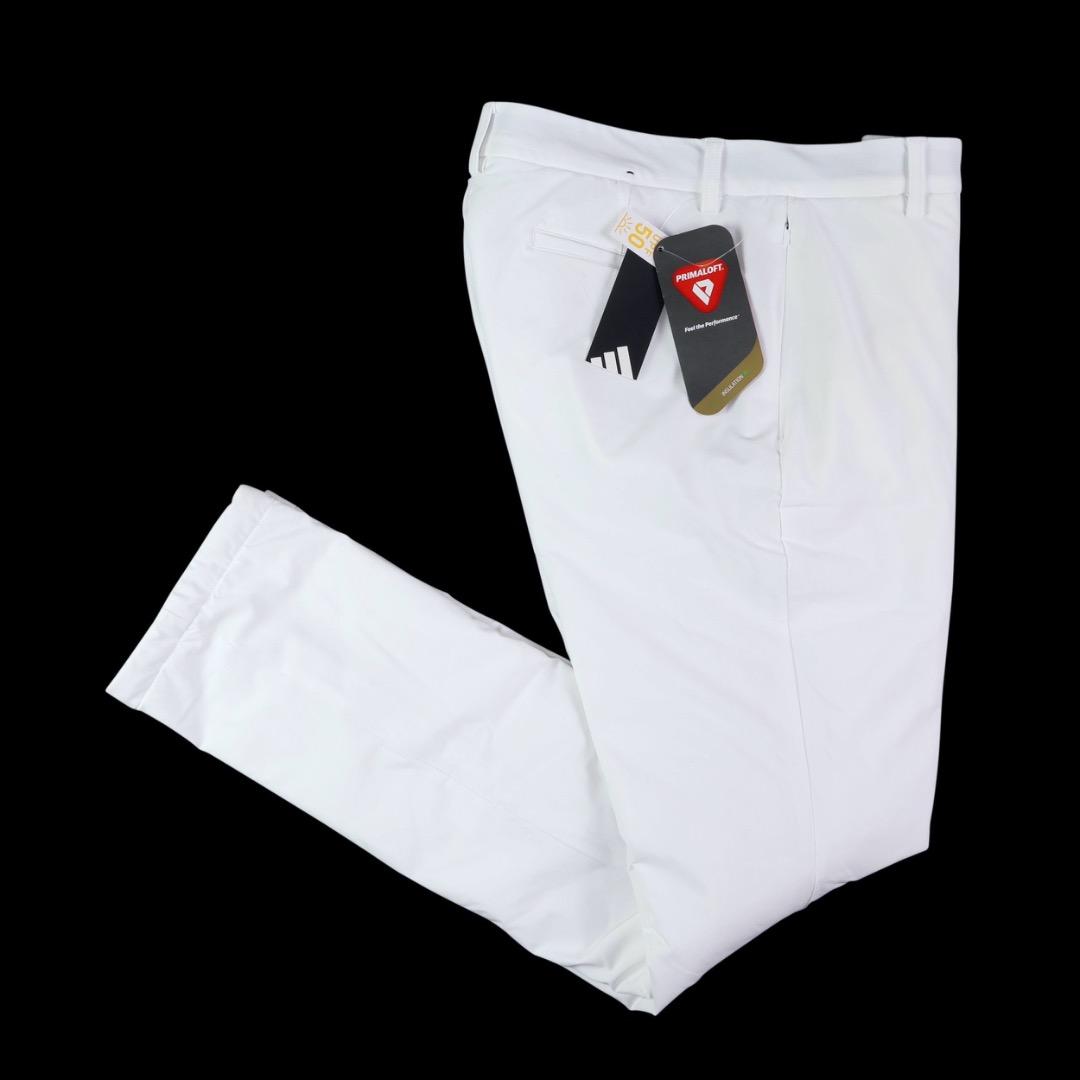 【92】秋冬 定価27,500円 アディダス ゴルフ 中綿 テーパードパンツ 白