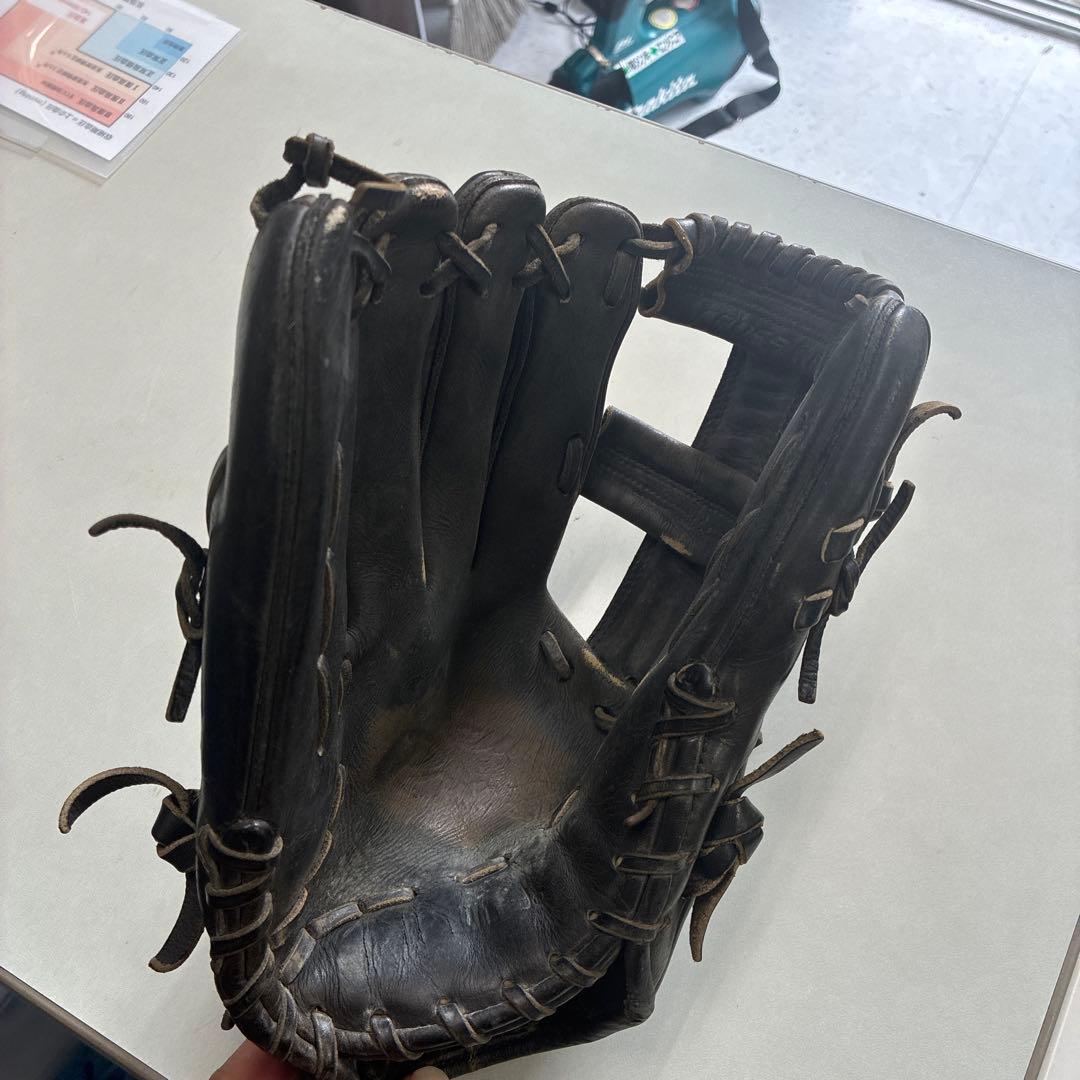 限界です！黒い硬式グローブ　ミズノプロ 左
