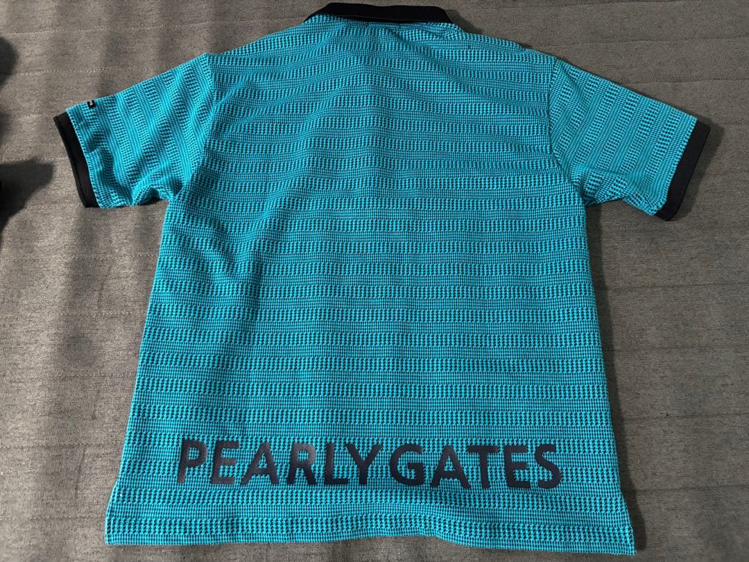 パーリーゲイツ PEARLY GATES ポロシャツ サイズ4 青 定価24千円