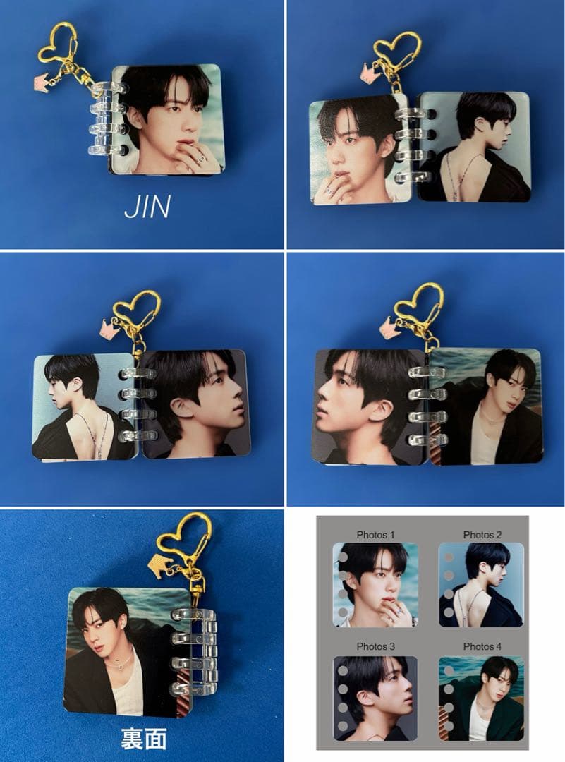 BTS JIN ロングステッカー•両面ホログラムフォトカード•ステッカー