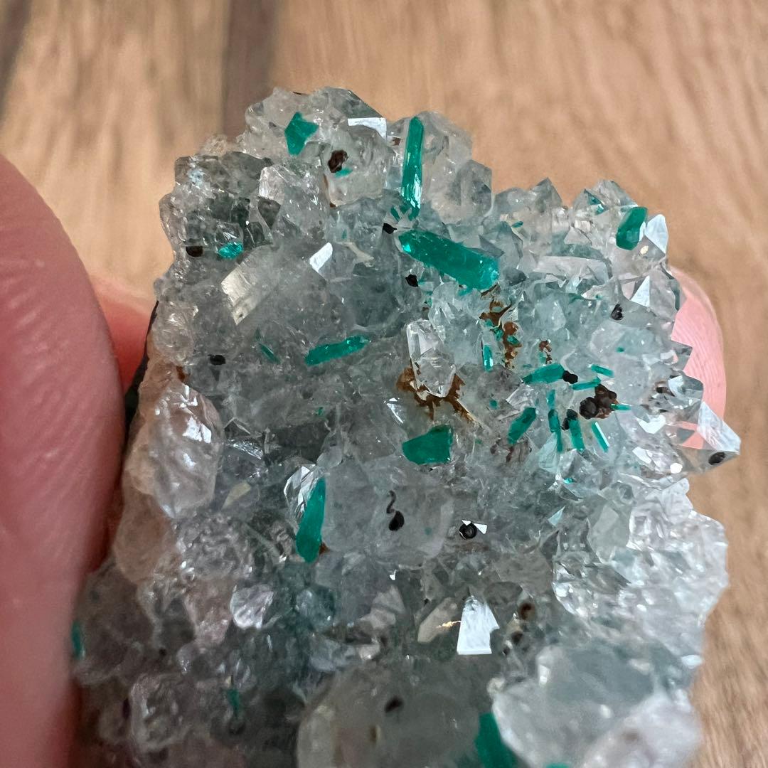 ダイオプテーズ 水晶 A1 共生 鉱物 標本 原石