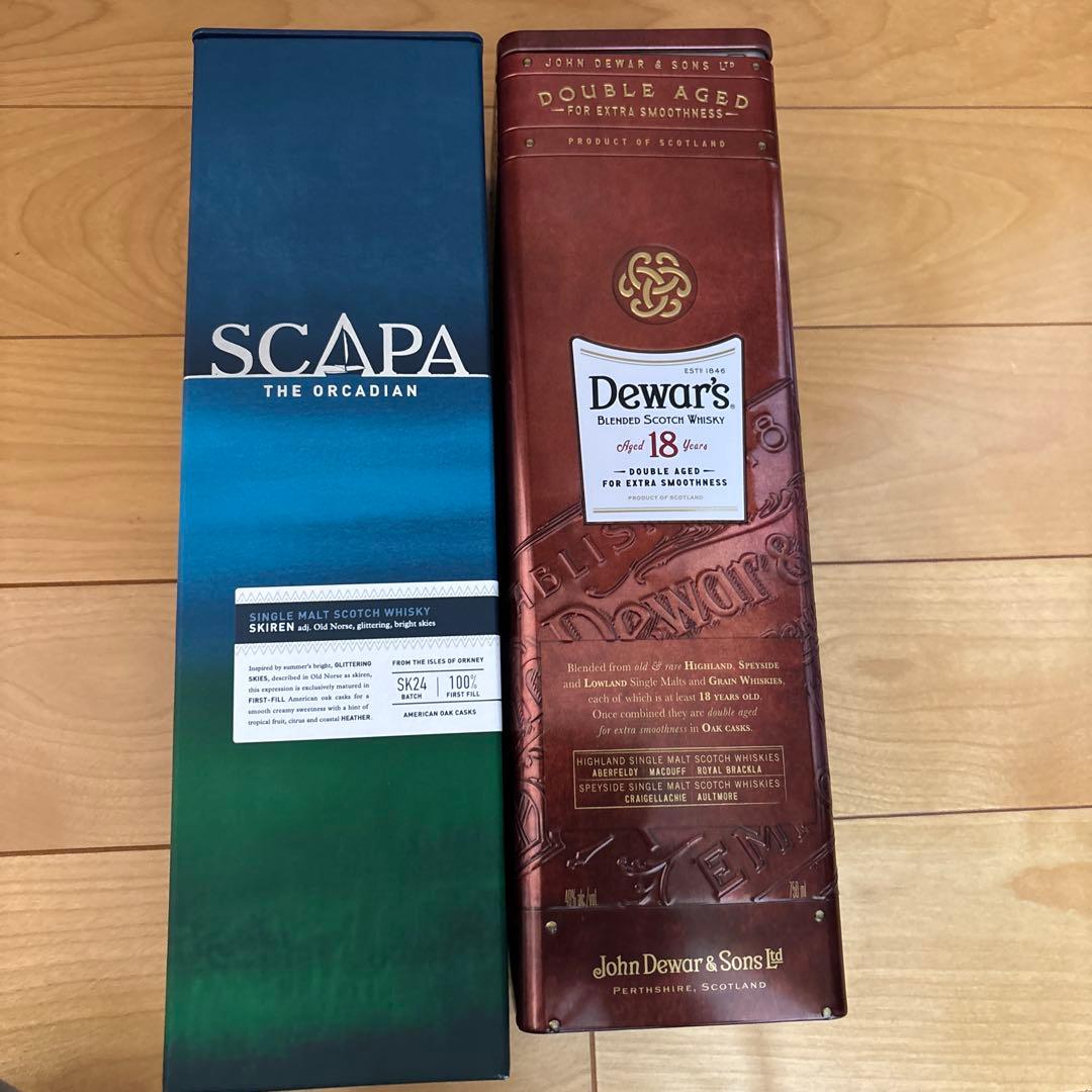 レ*ラ様 Scapa & Dewar's 18年スコッチウイスキーセット