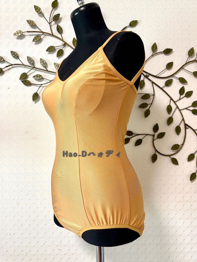 新品★ベージュ★M★レオタード★胸パット付きインナー★バレエ