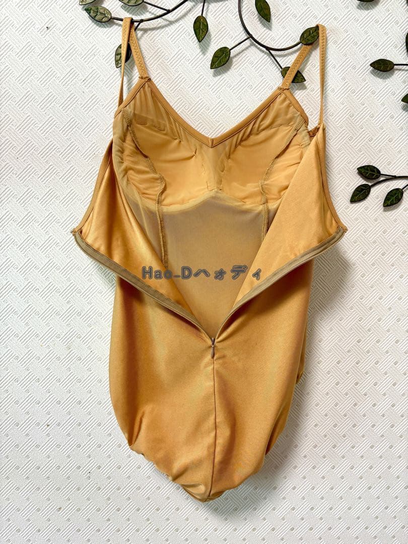 新品★ベージュ★M★レオタード★胸パット付きインナー★バレエ
