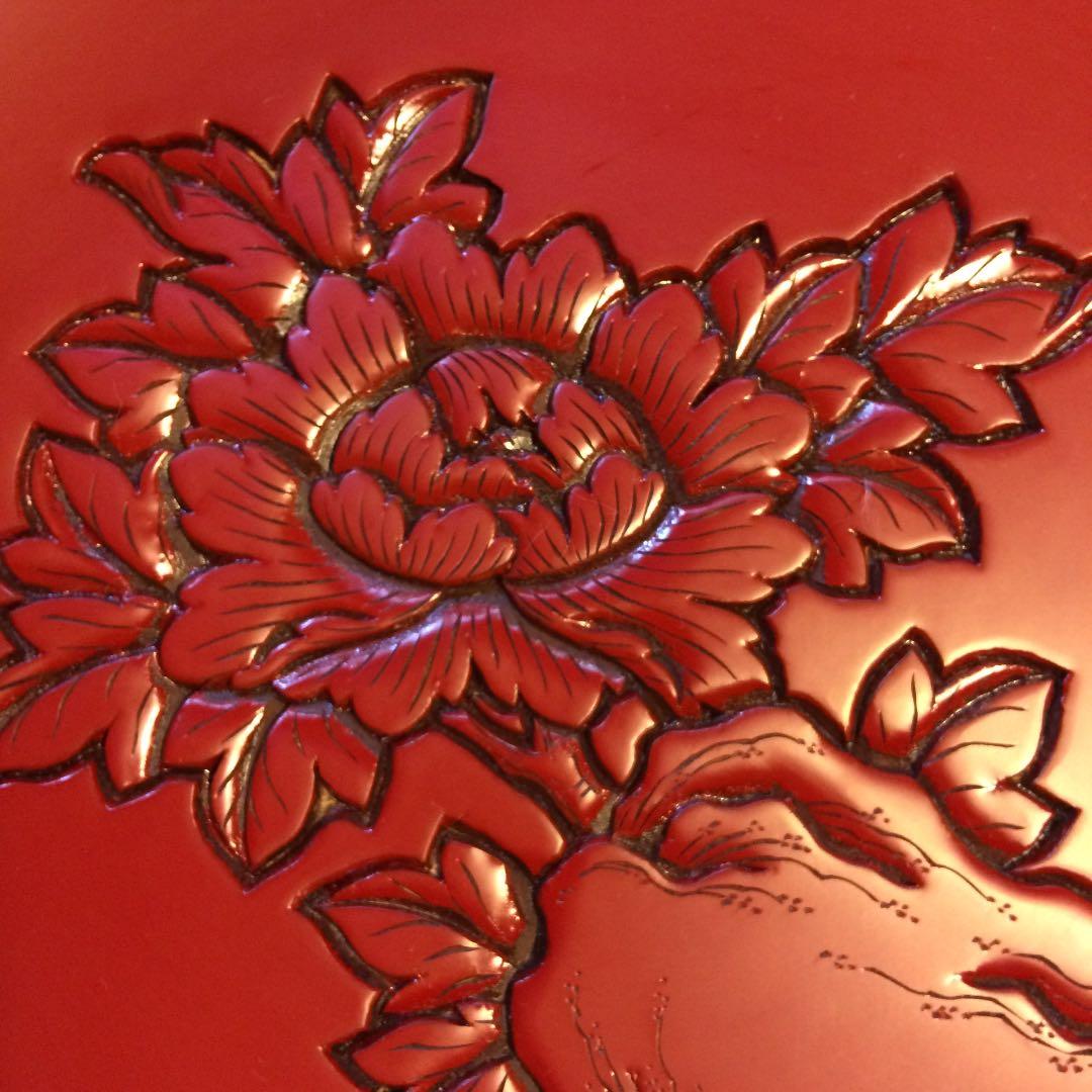 尾﨑吉蔵作 村上木彫堆朱 菓子器