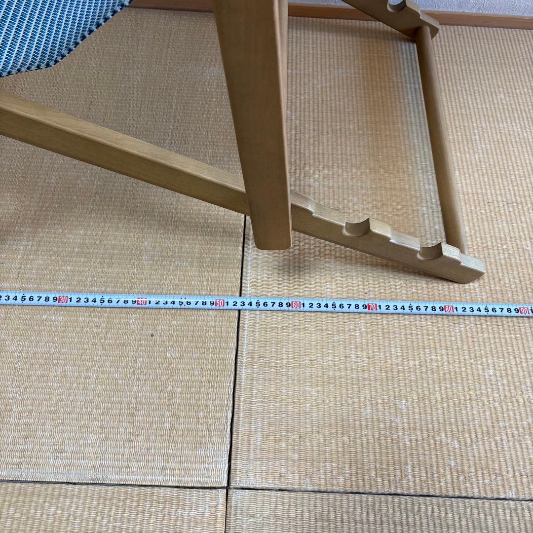 松右衛門帆を使用した折り畳みできる　ウッドデッキチェア