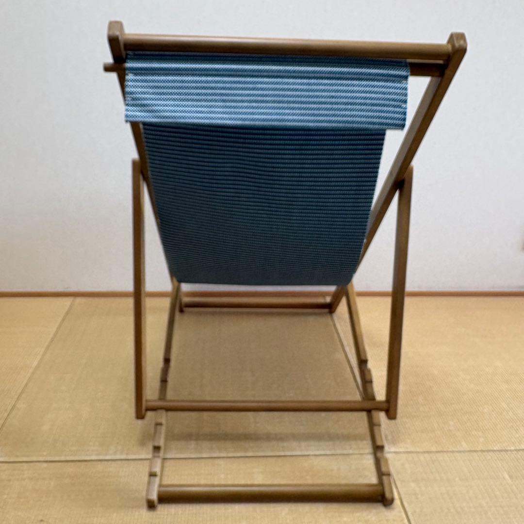 松右衛門帆を使用した折り畳みできる　ウッドデッキチェア