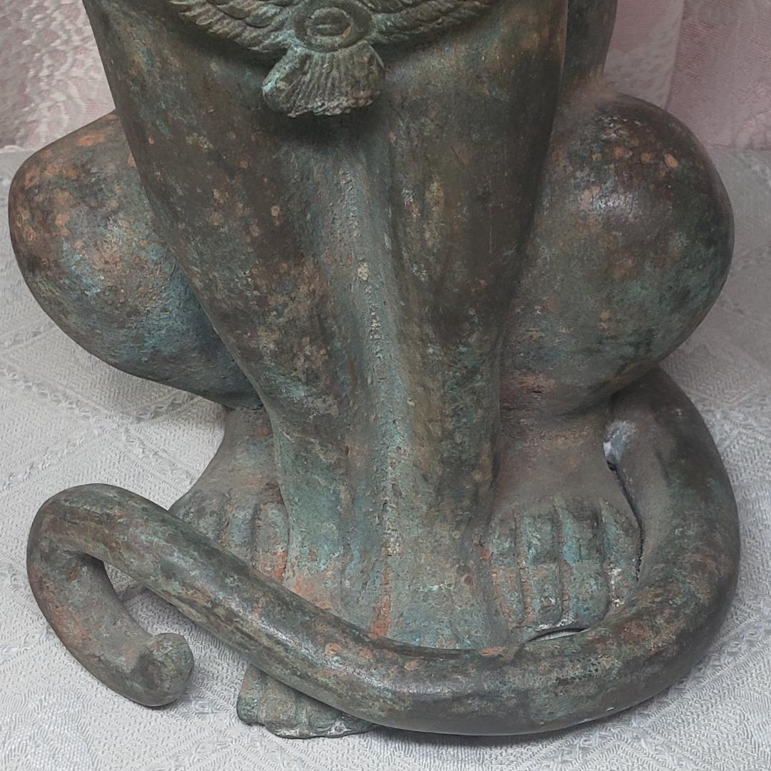 【博物館級】◆バステト神像 ブロンズ像 猫の女神 古代エジプト◆検）仏像 新羅仏