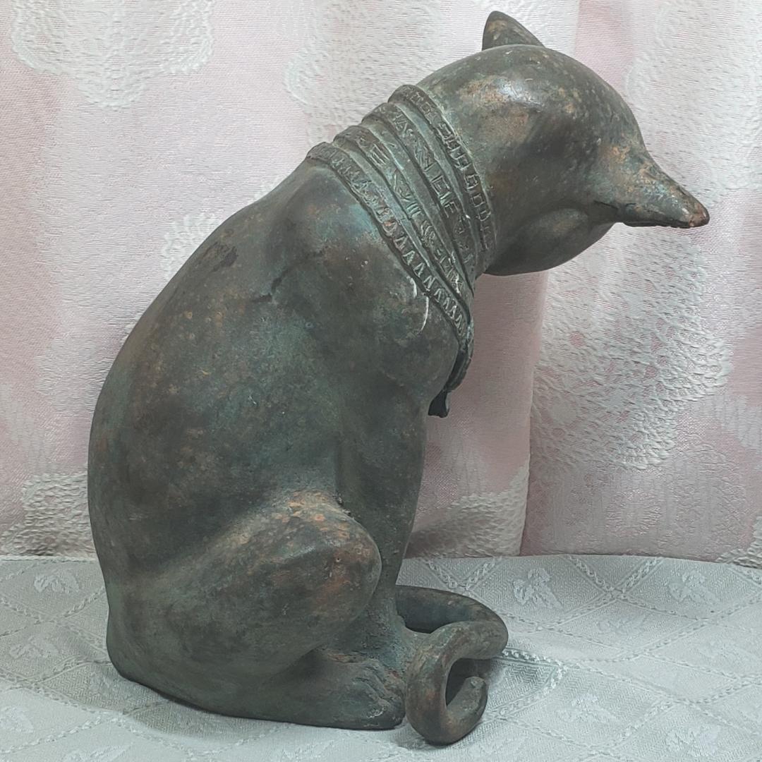 【博物館級】◆バステト神像 ブロンズ像 猫の女神 古代エジプト◆検）仏像 新羅仏