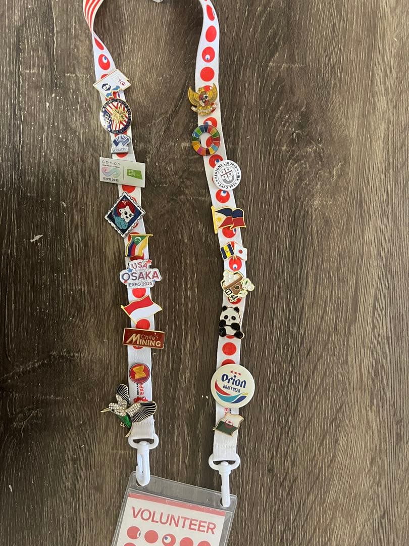 大阪万博2025EXPOストラップ ピンバッジ付き