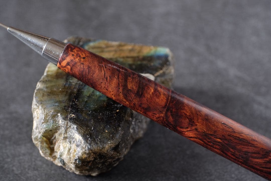 PG5木軸カスタム0184　高村杢工房 製図用シャーペン　ホンジュラスローズ瘤