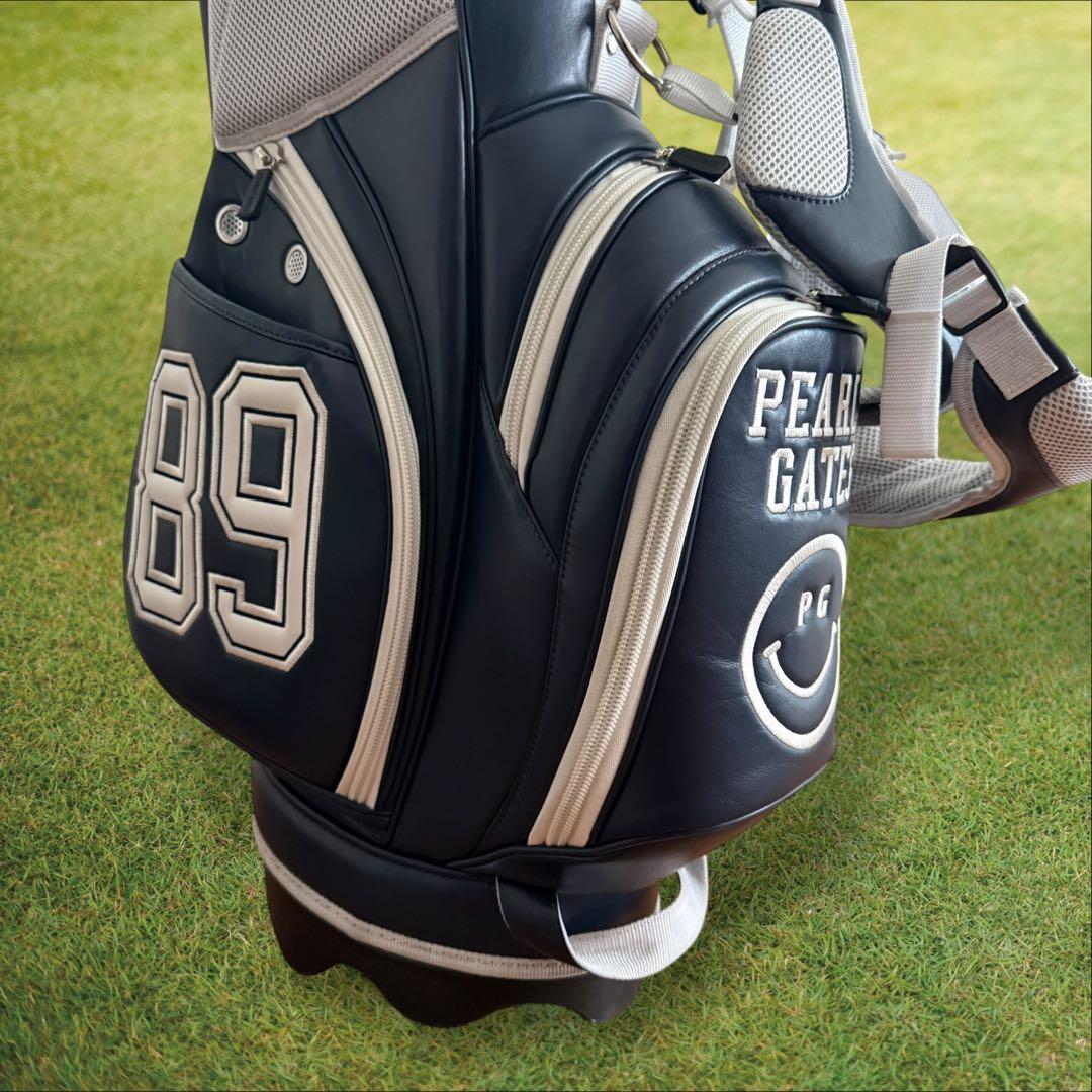 パーリーゲイツ　キャディバッグ　ショルダー式　スタンド式　軽量　紺　ネイビー