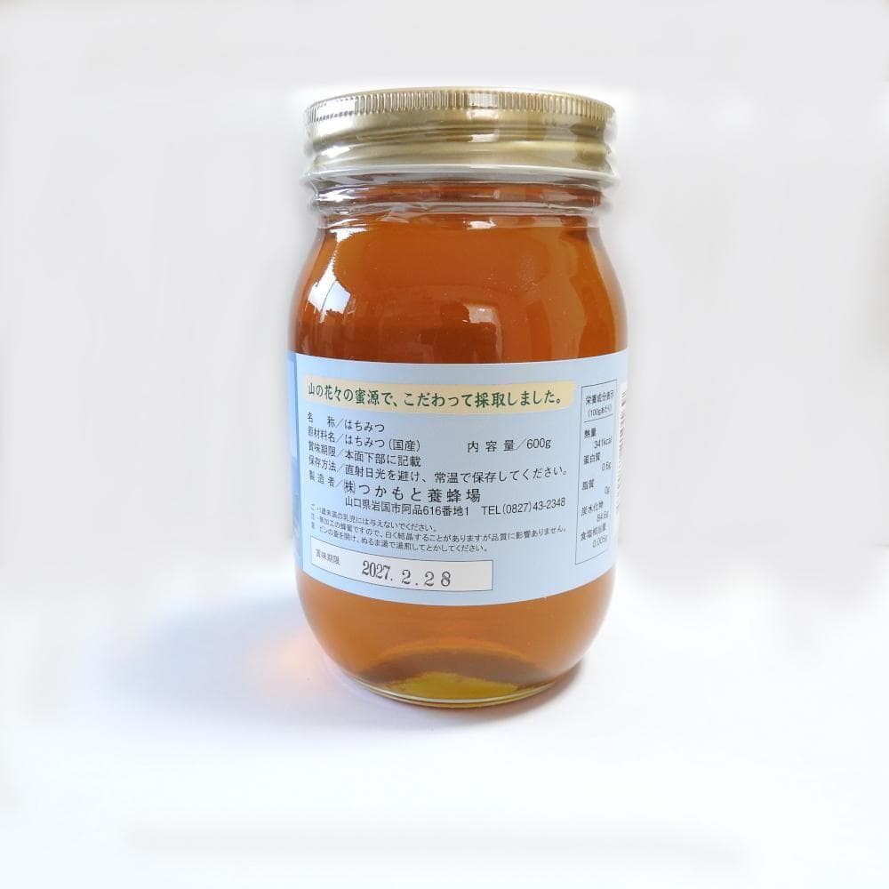完熟 生蜂蜜　国産蜂蜜 純粋蜂蜜 無添加　非加熱　600グラム　6個