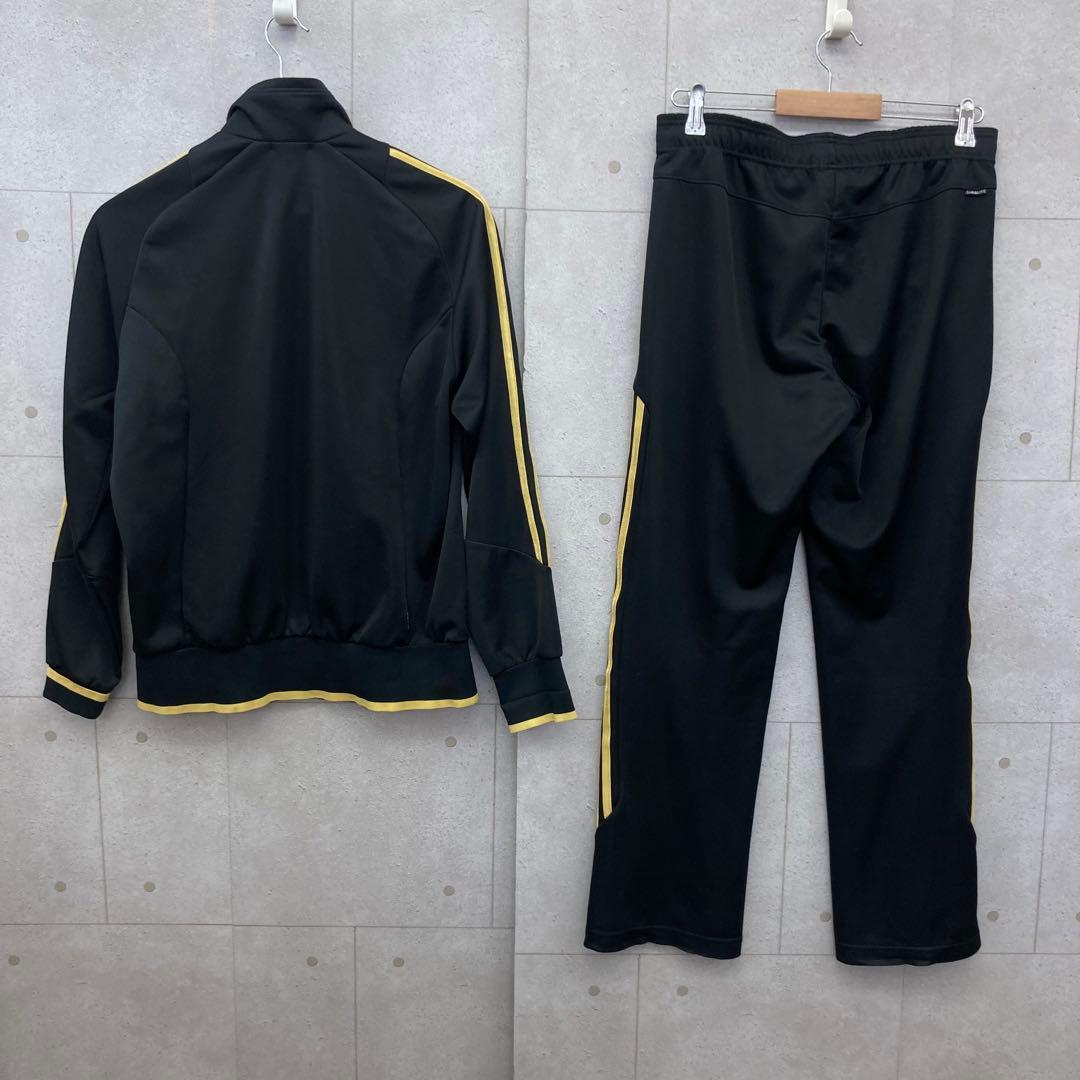 adidas アディダス ジャージ 上下セットアップ M 黒 金