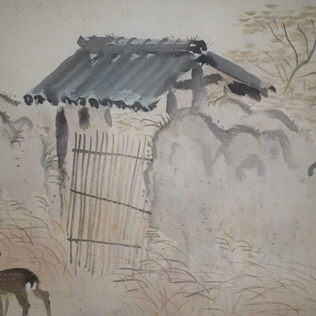 掛け軸/鹿3頭