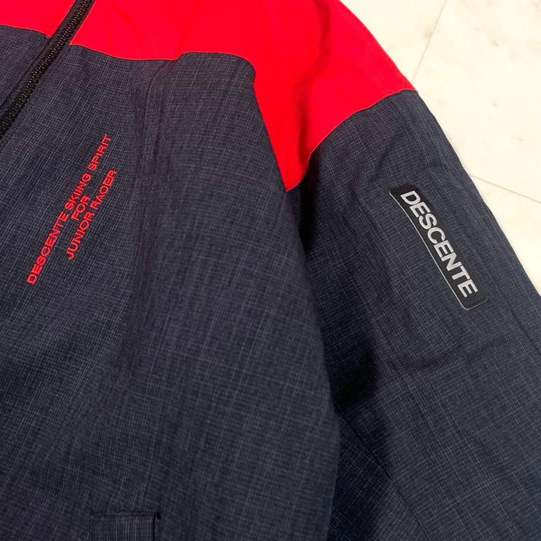 デサント スキーウエア 150 140 キッズ スノーウェア 男の子 赤 黒