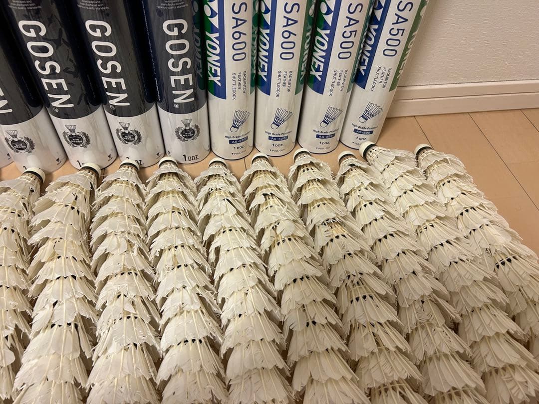 バドミントン中古シャトル　ヨネックス　ゴーセン他　240球