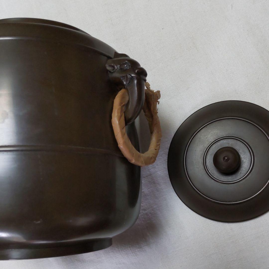 唐銅水差し/竹製柄杓-未使用