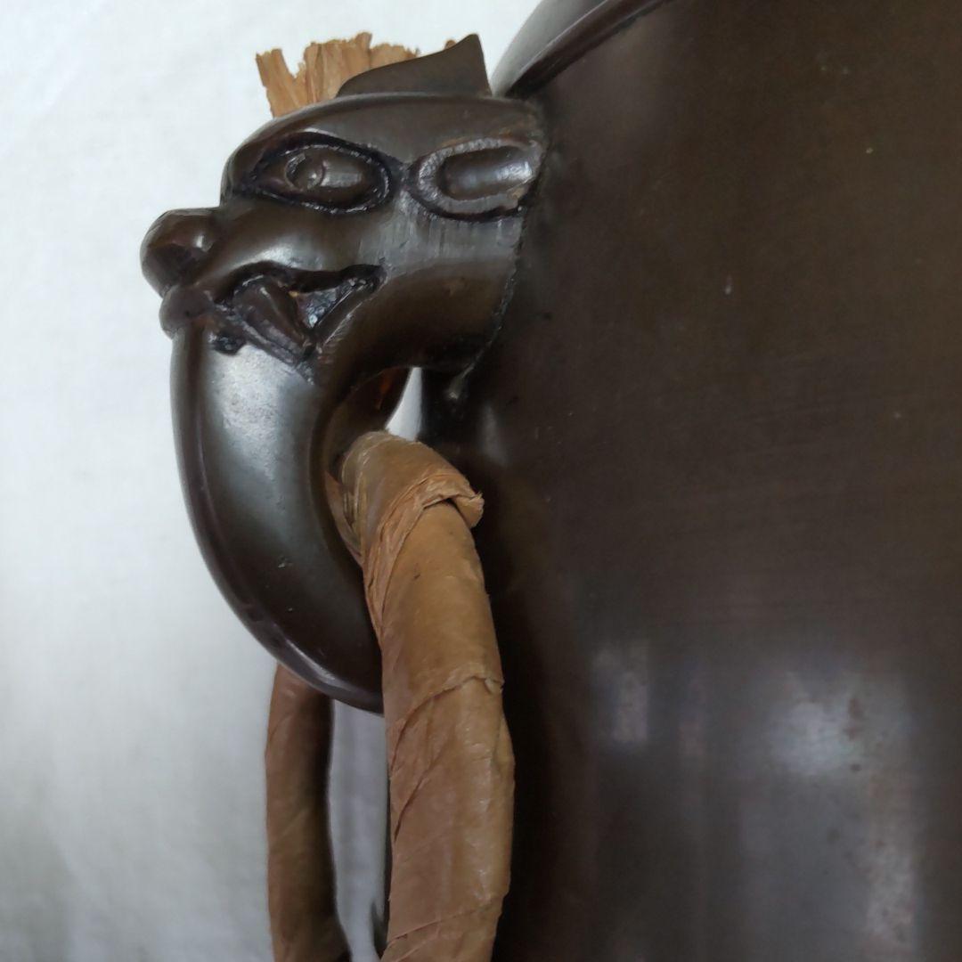 唐銅水差し/竹製柄杓-未使用