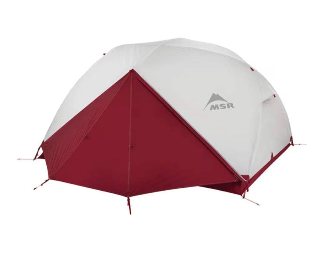 MSR ドーム型テント 3人用 ホワイト/レッド