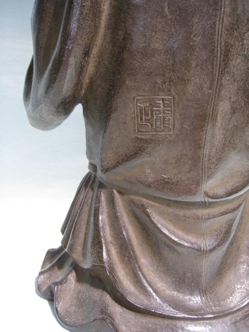 親鸞さん【親鸞聖人像】　ブロンズ製 浄土真宗開祖　　 高さ約59㎝