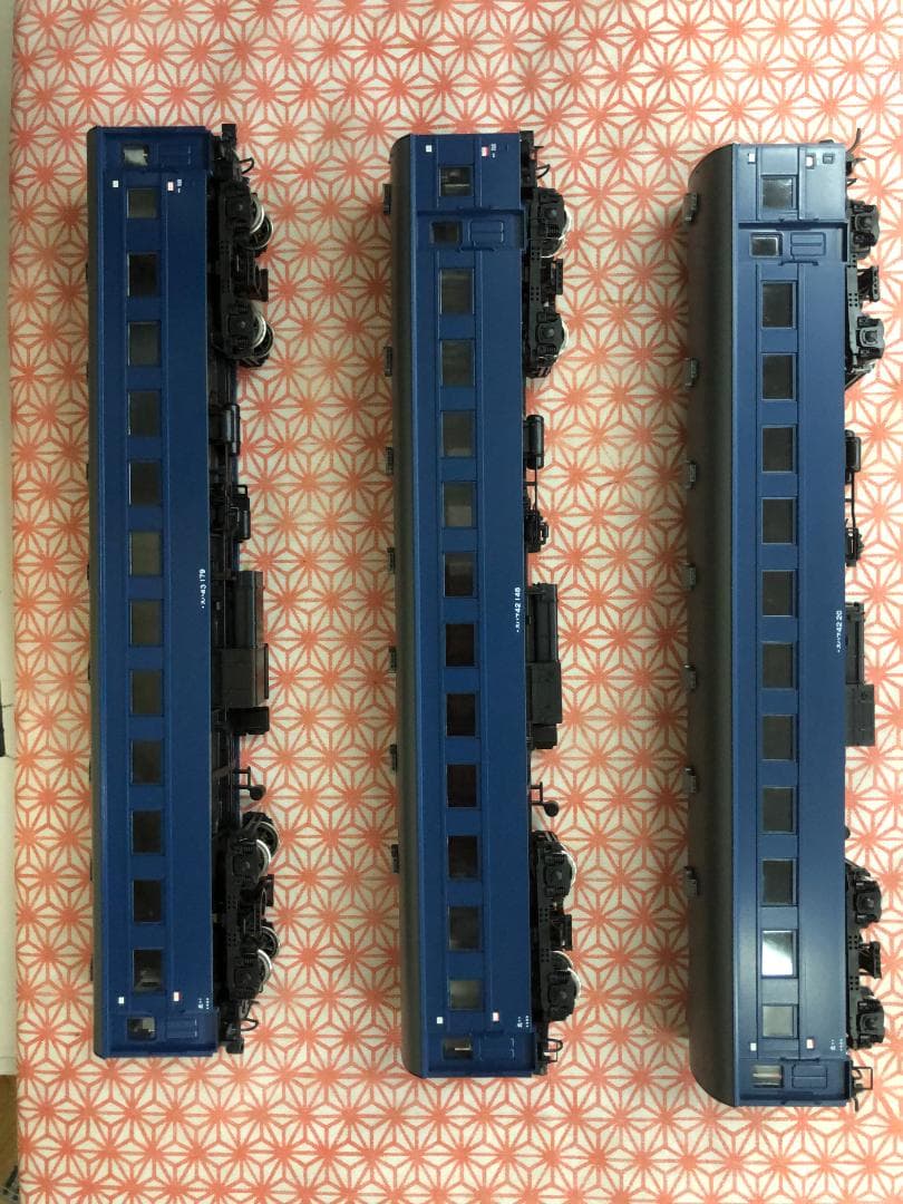 カトー　HO　スハ43 １両 ＋ スハフ42 ２両（すべてブルー）