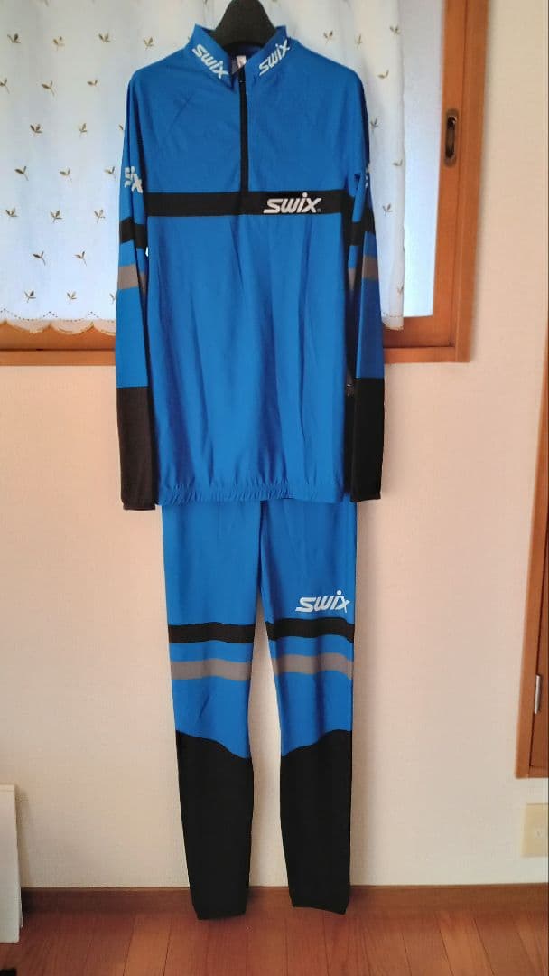 swixクロカンスキーjrレーシングツーピー青色164cm