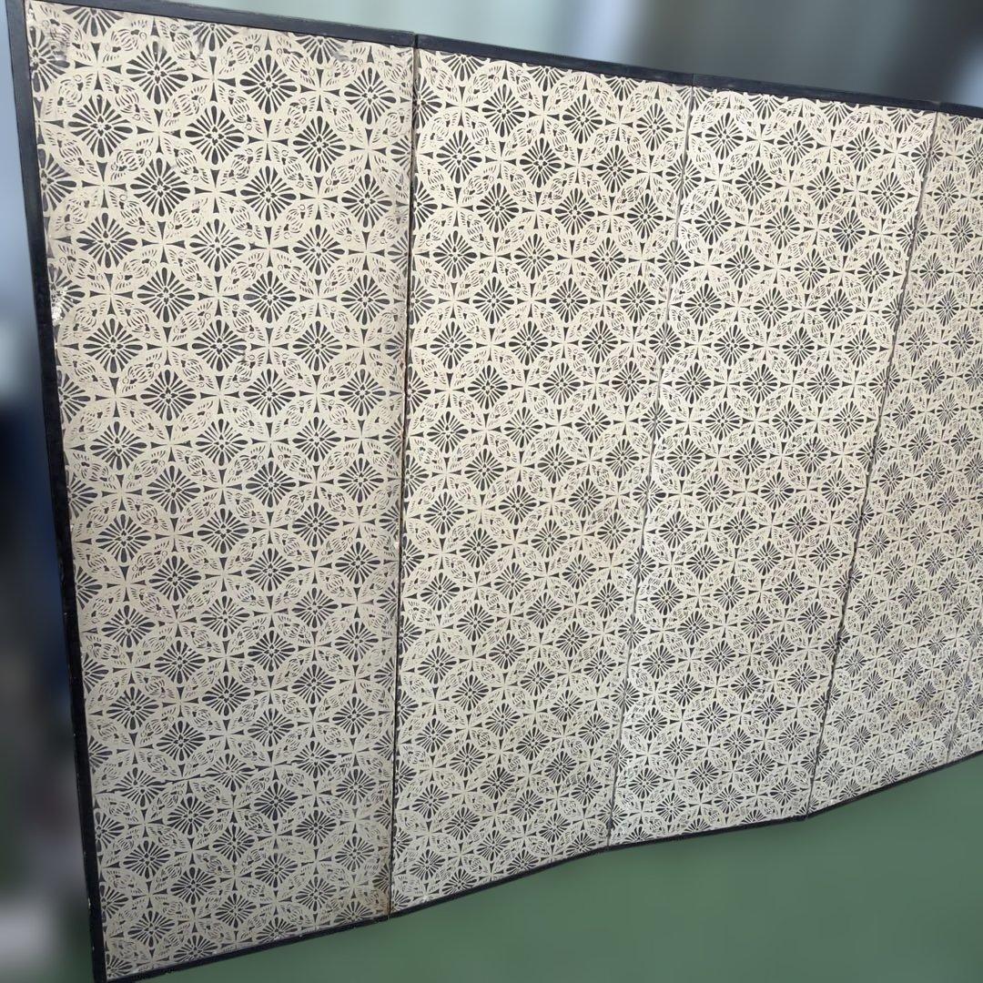 山水画の屏風2枚　箱入り