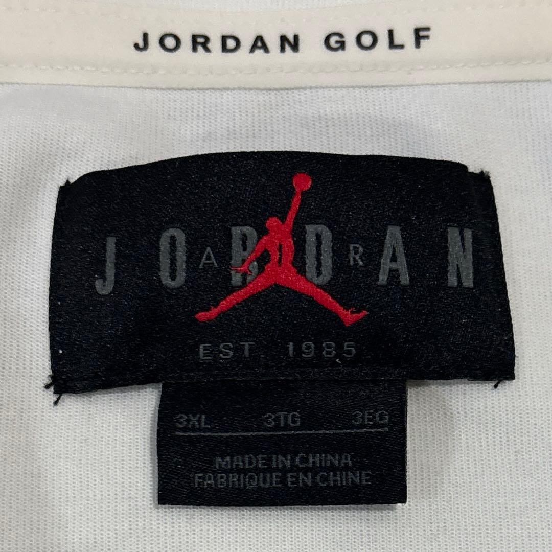【美品/24年モデル/2XL】ジョーダンゴルフ　ハーフジップ　カットソー　白