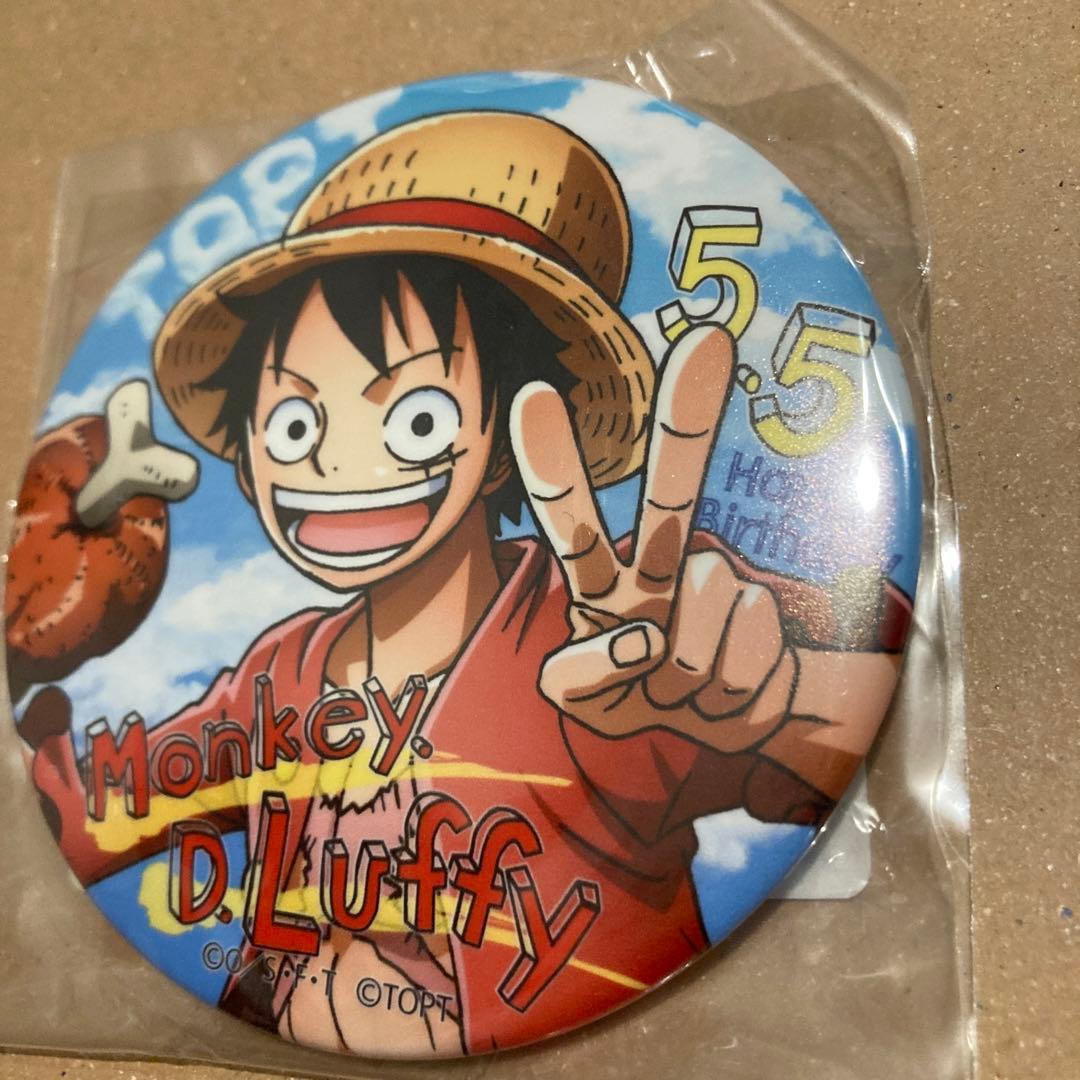 ワンピース　バースデー缶バッジ　ルフィ　2020