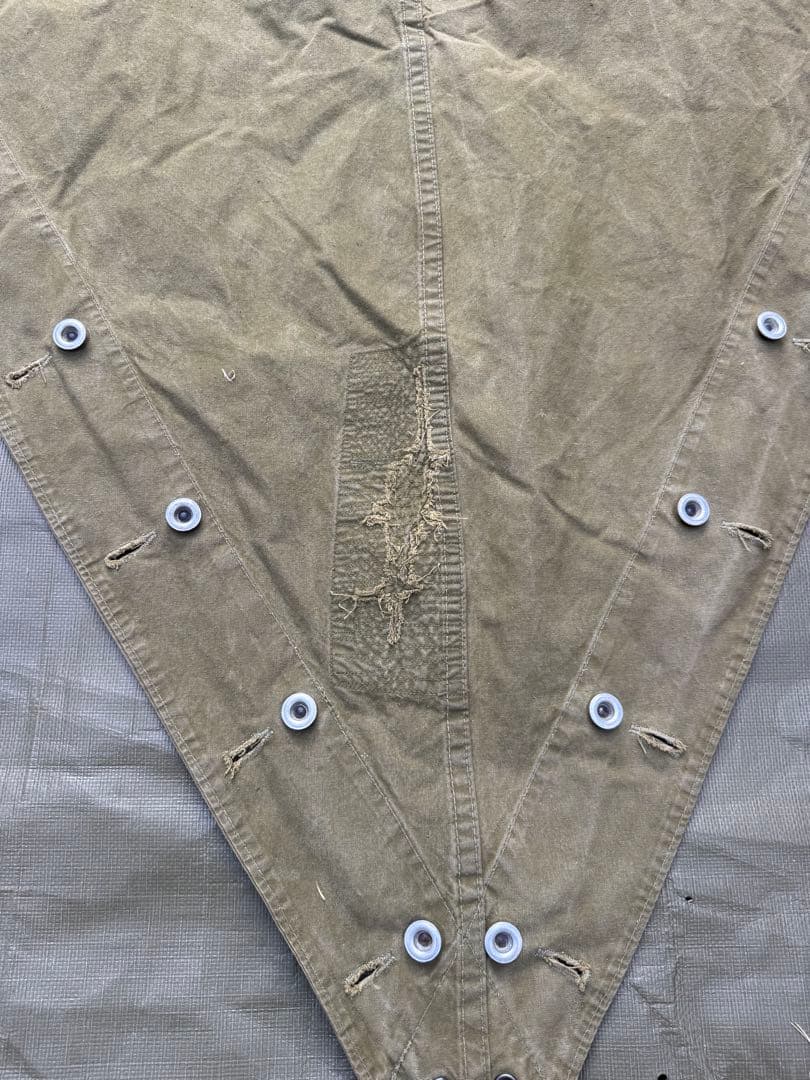 希少！ヴィンテージ　ノルウェー軍幕　8枚　ポール　アルミペグ付き