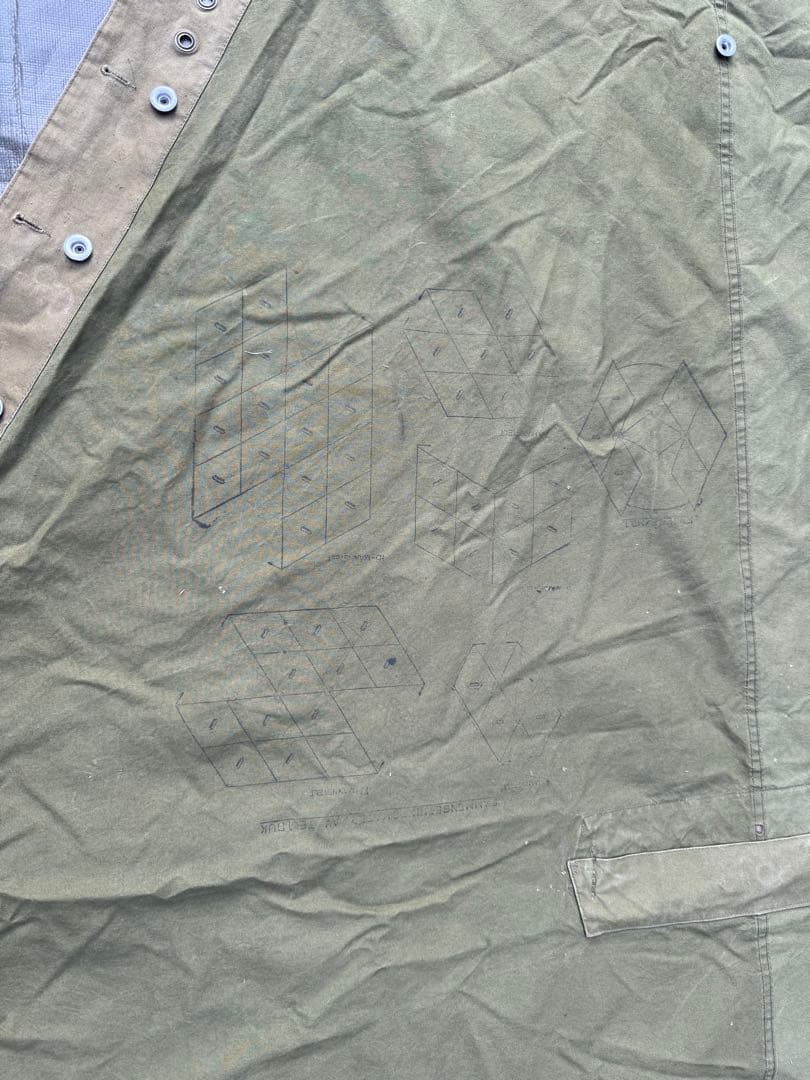 希少！ヴィンテージ　ノルウェー軍幕　8枚　ポール　アルミペグ付き