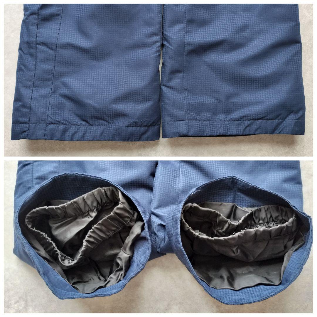 美品Phenix スキーウェア 女の子140 130 パステルチェック×紺 上下