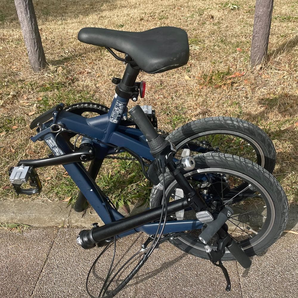 【無印良品】MUJI 16インチ 折りたたみ自転車【ネイビー】