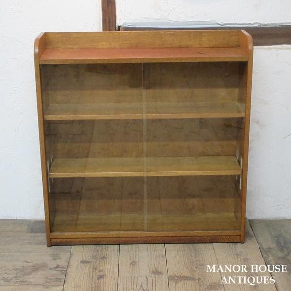 イギリス製 アンティーク 家具 ブックケース 本棚 書棚 ガラス戸 6158e