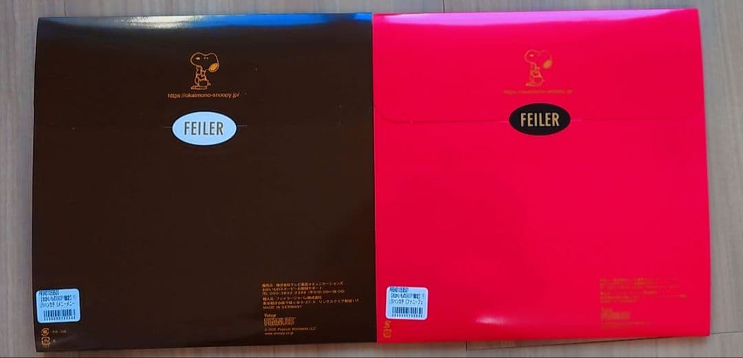 FEILER スヌーピー タオルハンカチ 2枚セット