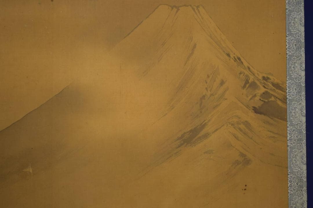 模写/横山大観/富士山之図/富士山水図/横物/大幅/布袋屋掛軸HI-658