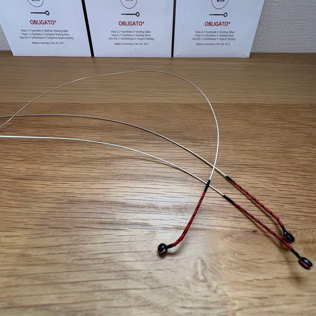 【1週間使用】ヴィオラ弦 オブリガート D・G・C線セット