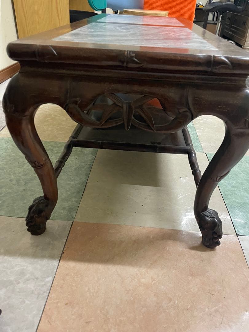 s*e様 アジアン家具 木製彫刻チェア 2脚セットセンターテーブル