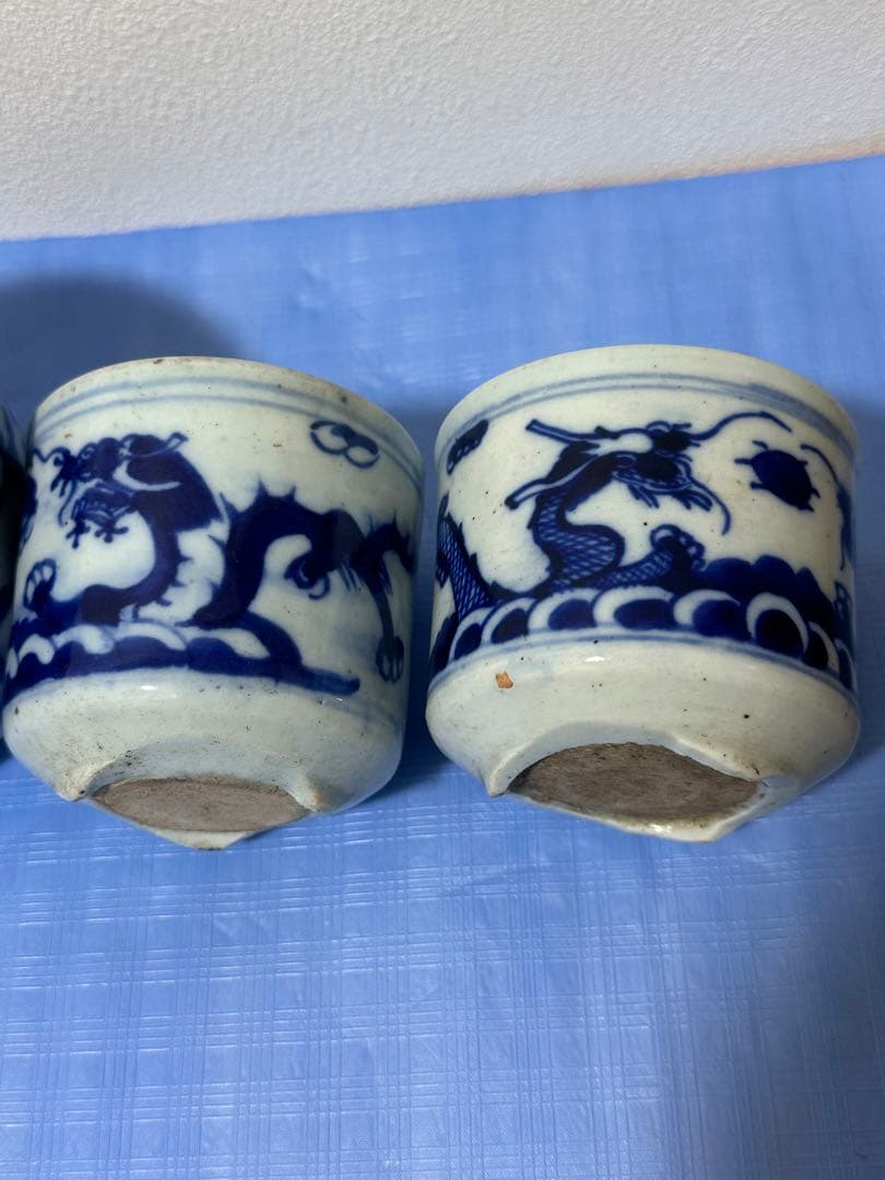 中国古玩 清時代 染付香炉