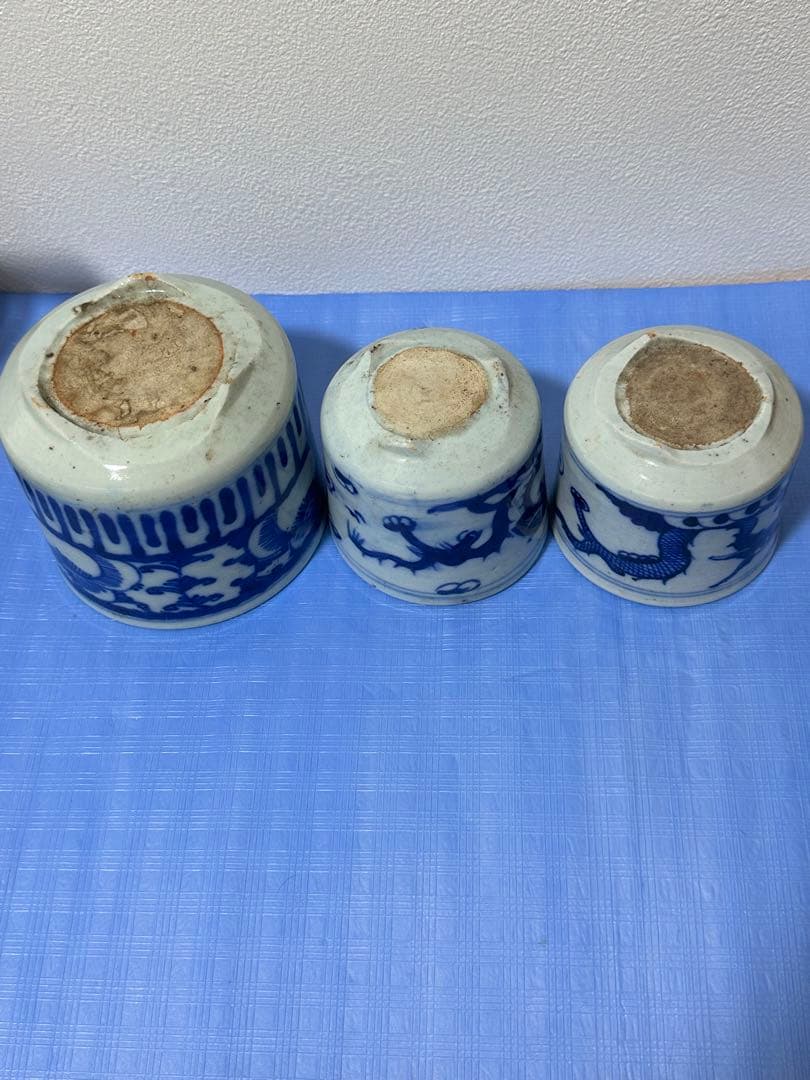 中国古玩 清時代 染付香炉